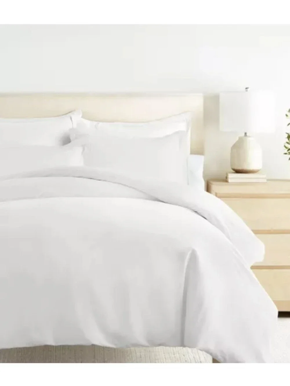 Becky Cameron 3 Piece Brushed Cotton Duvet Cover Set k/Cal K White